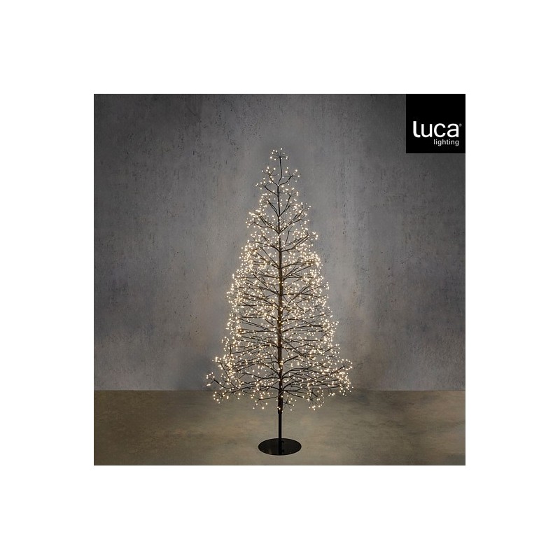 Black Christmas Tree with 2100 Classic White LEDs and Timer amagictree.com