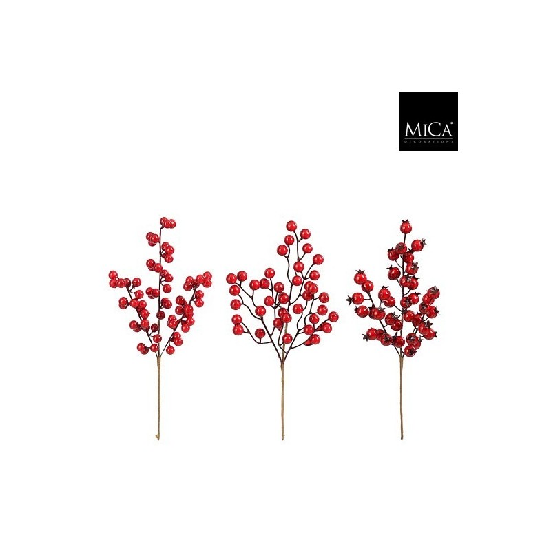 Branch with Red Berries 33 cm. Single Piece amagictree.com