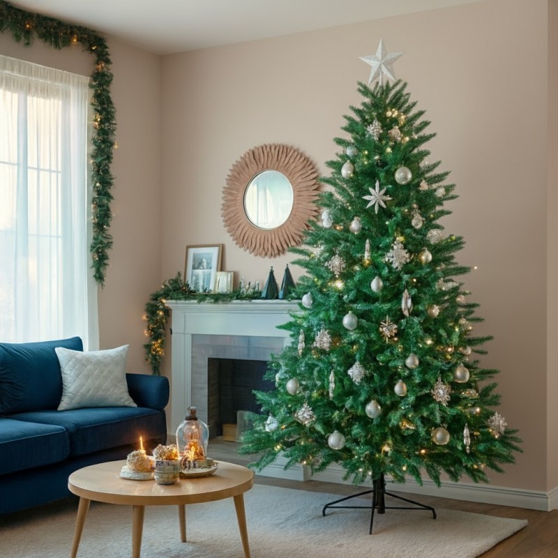 Brampton Green Christmas Tree h230 Ø147cm PE+PVC - Edelman