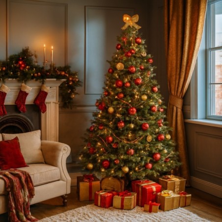 Clive Slim Green Christmas Tree h185 Ø104cm PE+PVC - Edelman