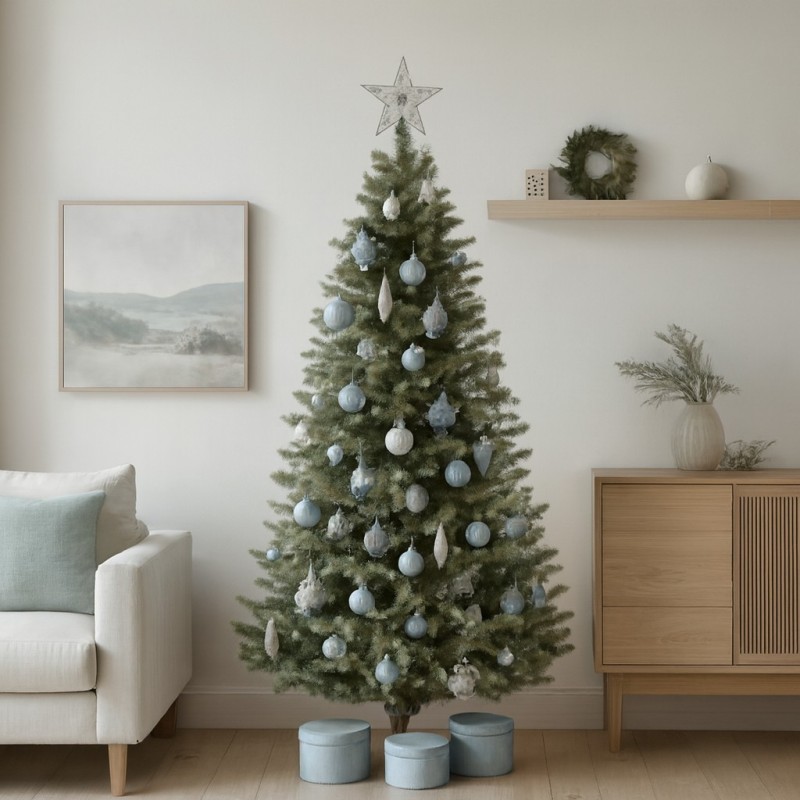 Albero di Natale Clive Slim Verde h215 Ø114cm PE+PVC Edelman