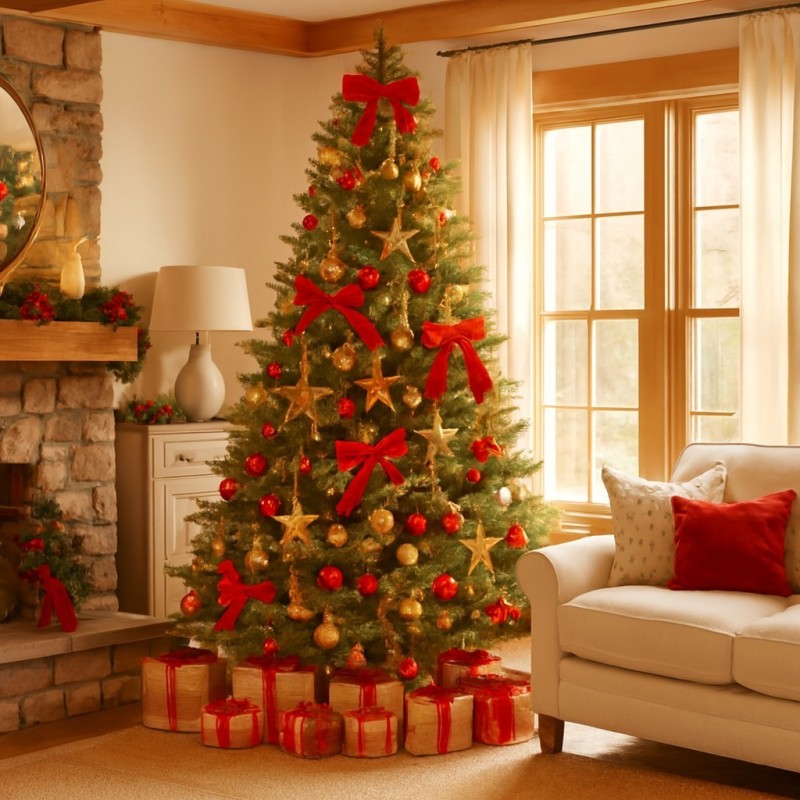 Albero di Natale Clive Slim Verde h230 Ø122m PE+PVC Edelman