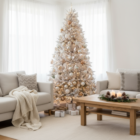 Lincoln White Christmas tree h 180 cm d 110 cm PE - MagicTree™