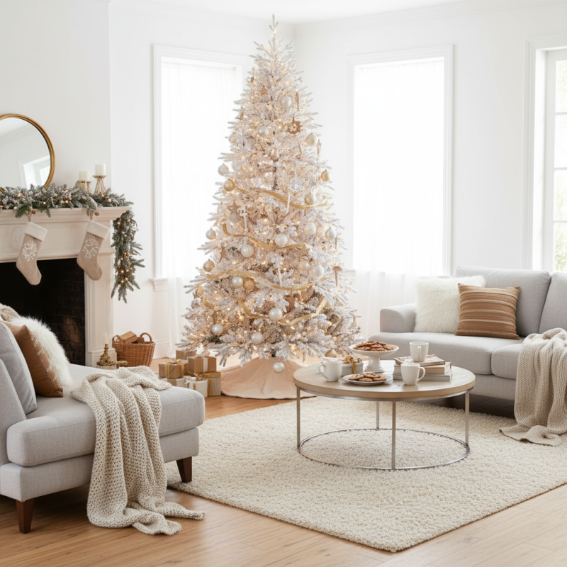 Albero di Natale Lincoln White h 240 cm d 145 cm PE - MagicTree™