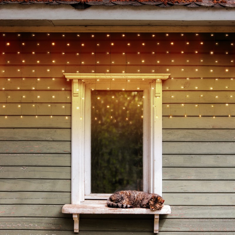 Curtain 320xH100cm LP-H 200 WARM WHITE LED AmagicTree.com