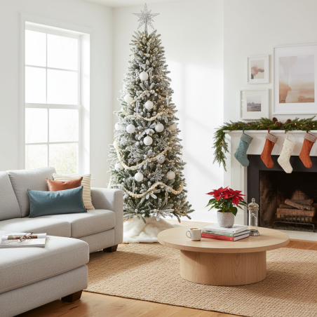 Albero di Natale Russel Innevato h 180 cm d 65 cm PE+PVC - MagicTree™