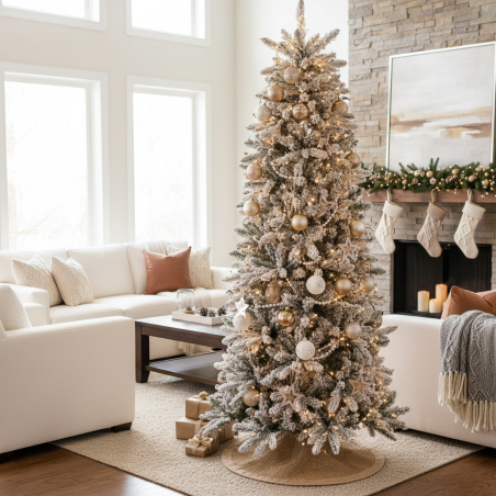 Albero di Natale Russel Innevato h 210 cm d 70 cm PE+PVC | MagicTree™