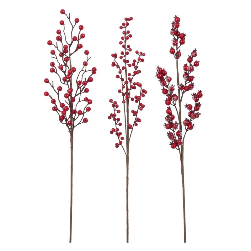 Branch with Red Berries 67 cm. Single Piece. amagictree.com