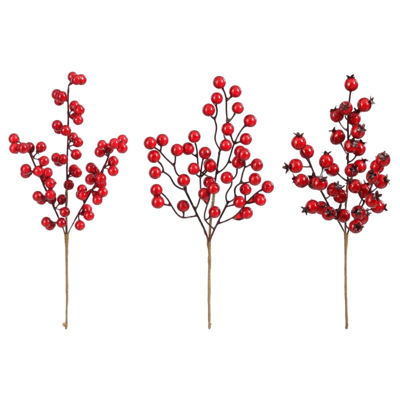 Ramo con Bacche Rosse 33 cm. Pezzo Singolo amagictree.com
