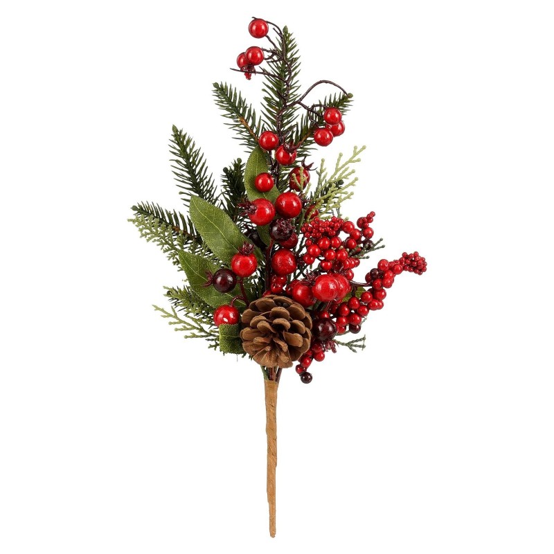 Ramo con Bacche Rosso 35 cm amagictree.com