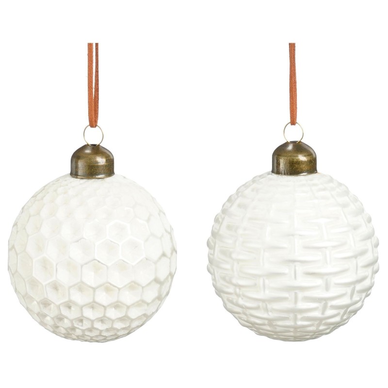 8 cm White Glass Ball. Single Weight amagictree.com