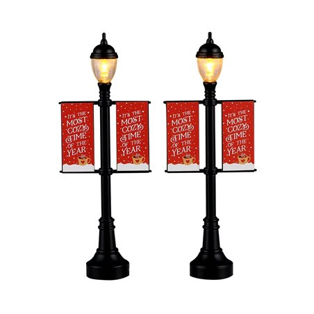 Lamp Post Banners Set Of 2 B/O 4.5V Cod. 64646