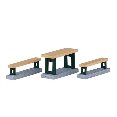 Picnic Benches Set Of 3 Cod. 64641