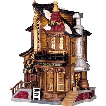 Lemax Starter Pack con Neve in Omaggio - Devaney's Bakery, Tannenbaum Christmas Shoppe, Lucy's Chocolate Shop