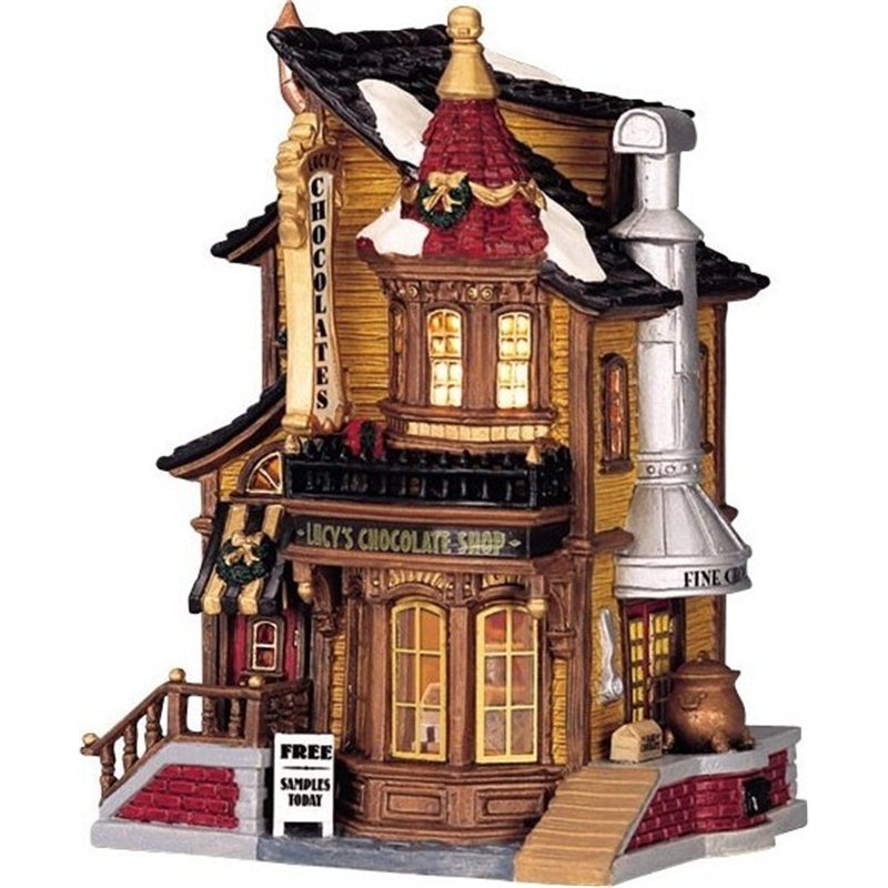 Lemax Starter Pack con Neve in Omaggio - Devaney's Bakery, Tannenbaum Christmas Shoppe, Lucy's Chocolate Shop