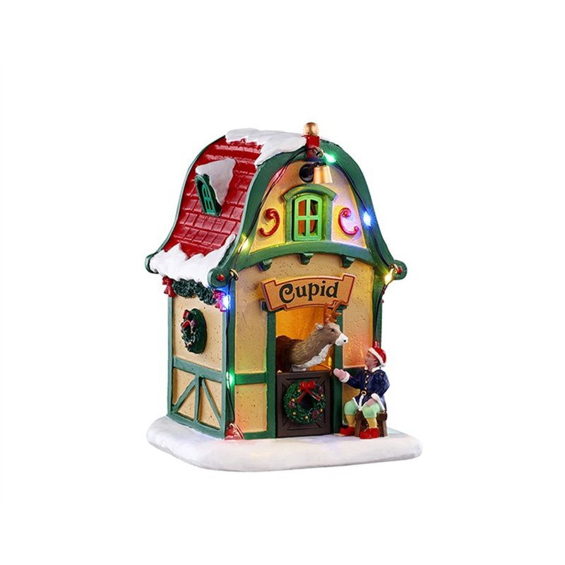 Lemax Santa's Reindeer Pack with Free Snow