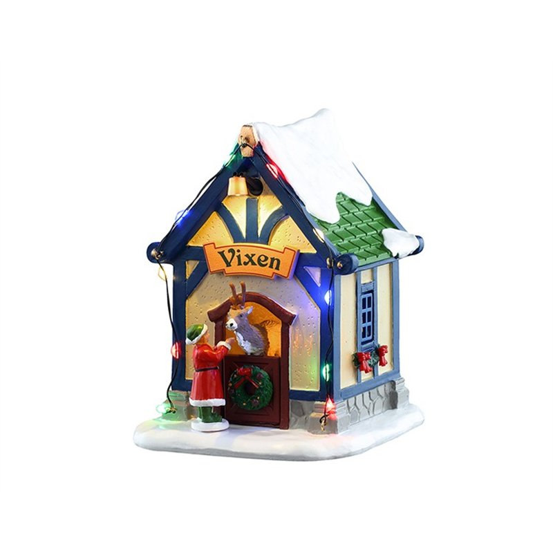 Lemax Santa's Reindeer Pack con Neve in Omaggio