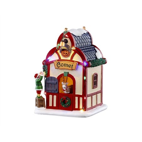 Lemax Santa's Reindeer Pack con Neve in Omaggio