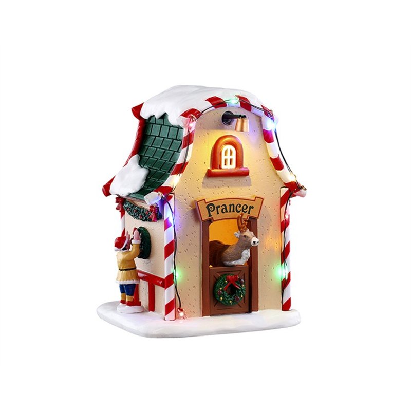 Lemax Santa's Reindeer Pack con Neve in Omaggio