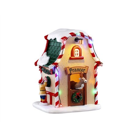 Lemax Santa's Reindeer Pack with Free Snow