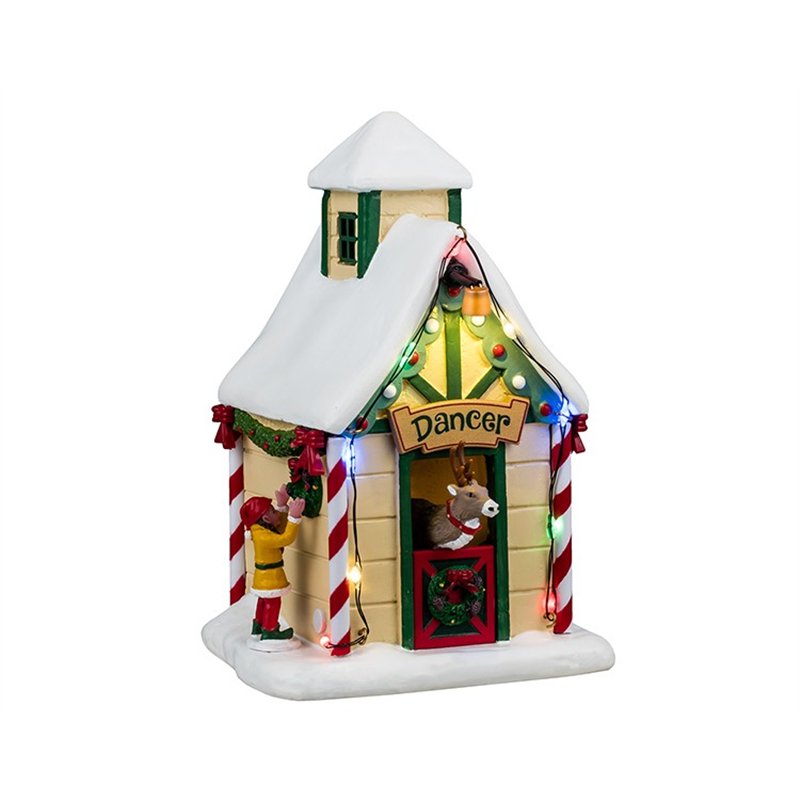 Lemax Santa's Reindeer Pack con Neve in Omaggio