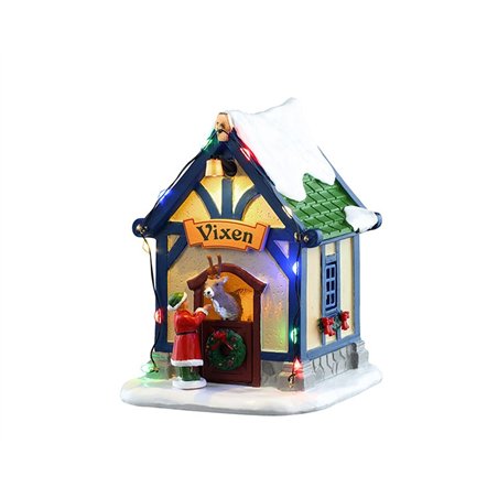 Lemax Santa's Reindeer Deluxe Pack con Neve in Omaggio