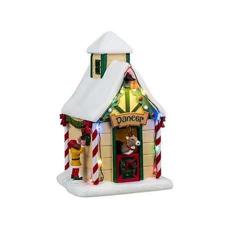 Lemax Santa's Reindeer Deluxe Pack con Neve in Omaggio