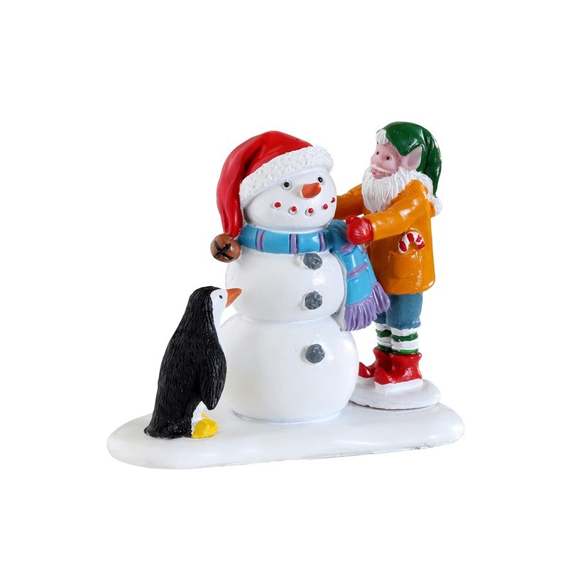 Lemax Santa's Reindeer Deluxe Pack con Neve in Omaggio