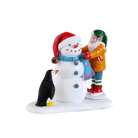 Lemax Santa's Reindeer Deluxe Pack con Neve in Omaggio