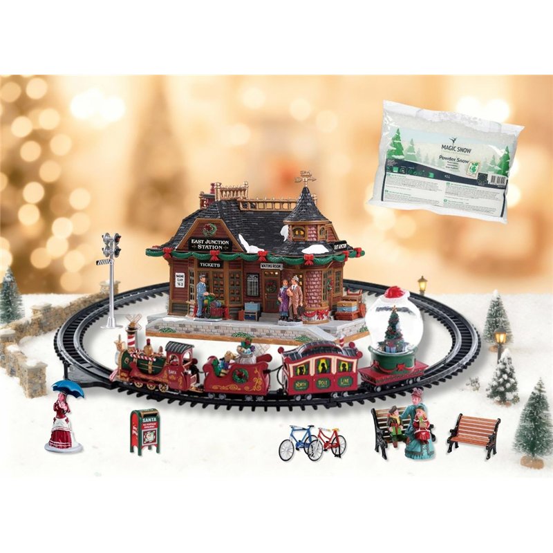 Lemax North Pole Railway Pack with Free Snow