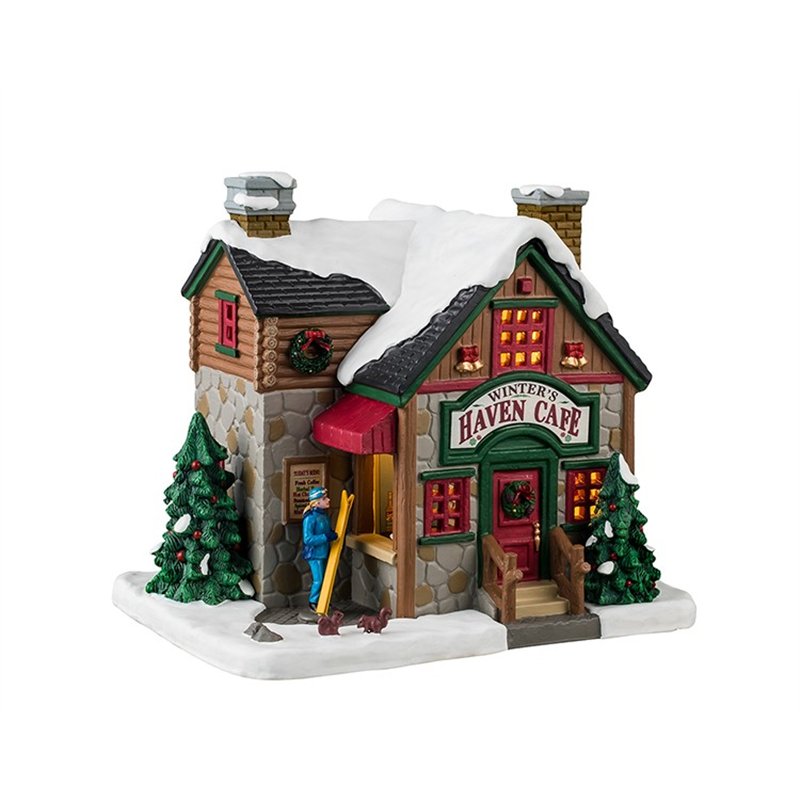 Lemax Ski Village Deluxe Pack with Free Snow