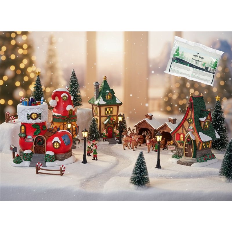 Lemax Elf Village Pack con Neve in Omaggio