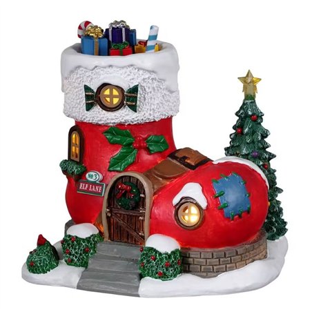 Lemax Elf Village Deluxe Pack con Neve in Omaggio