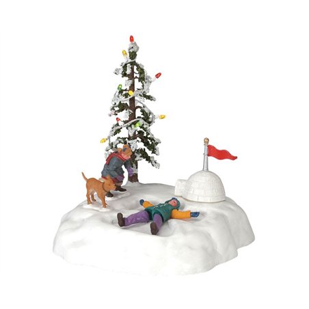 Lemax Skating Deluxe Pack con Neve in Omaggio