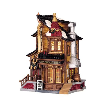 Lemax Starter Pack with Free Snow - The Starlight Express, Devaney's Bakery, Lucy's Chocolate Shop