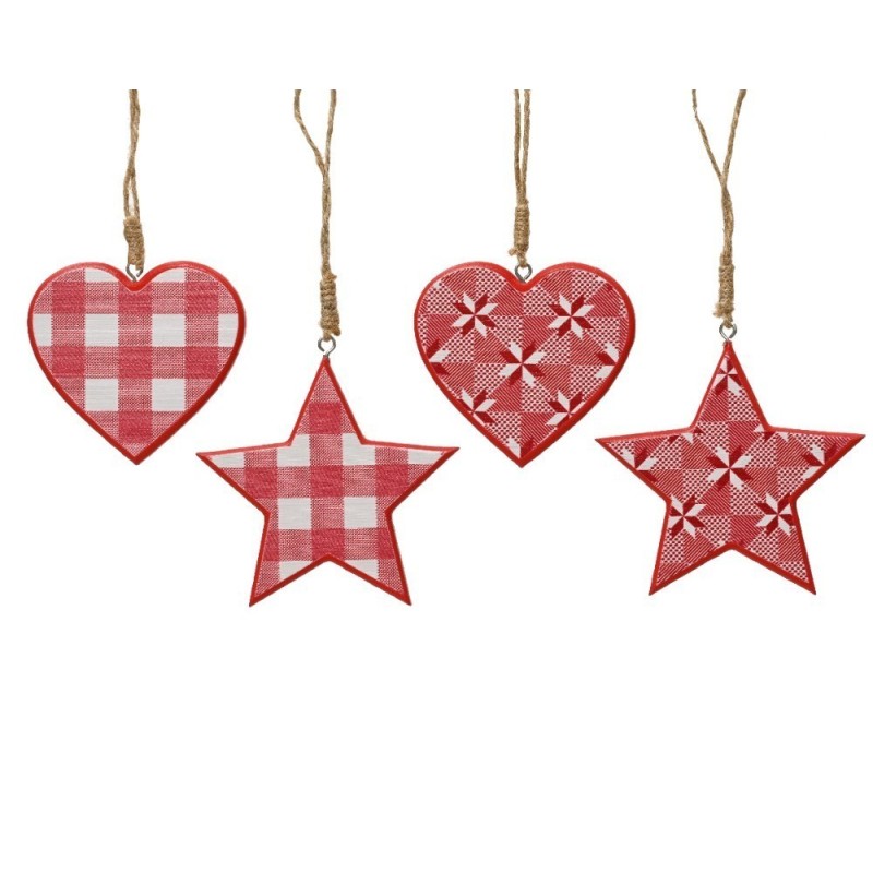 Star or Heart to Hang with Checked Print Single Piece AmagicTree.com