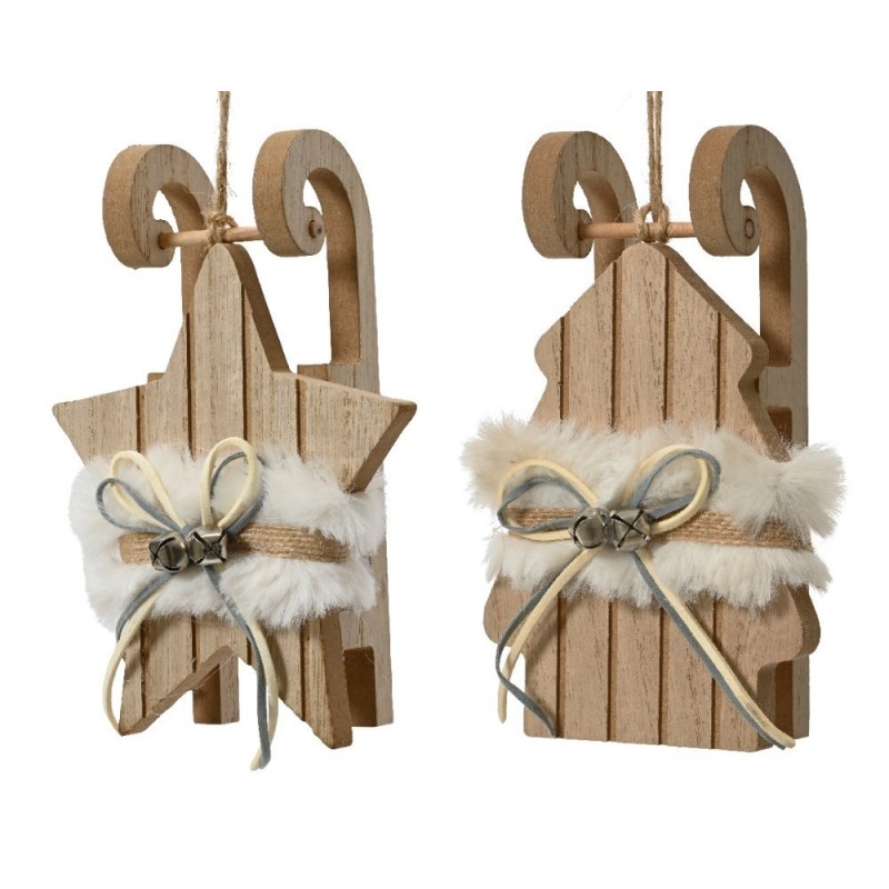 Single Piece Hanging Wooden Sled AmagicTree.com