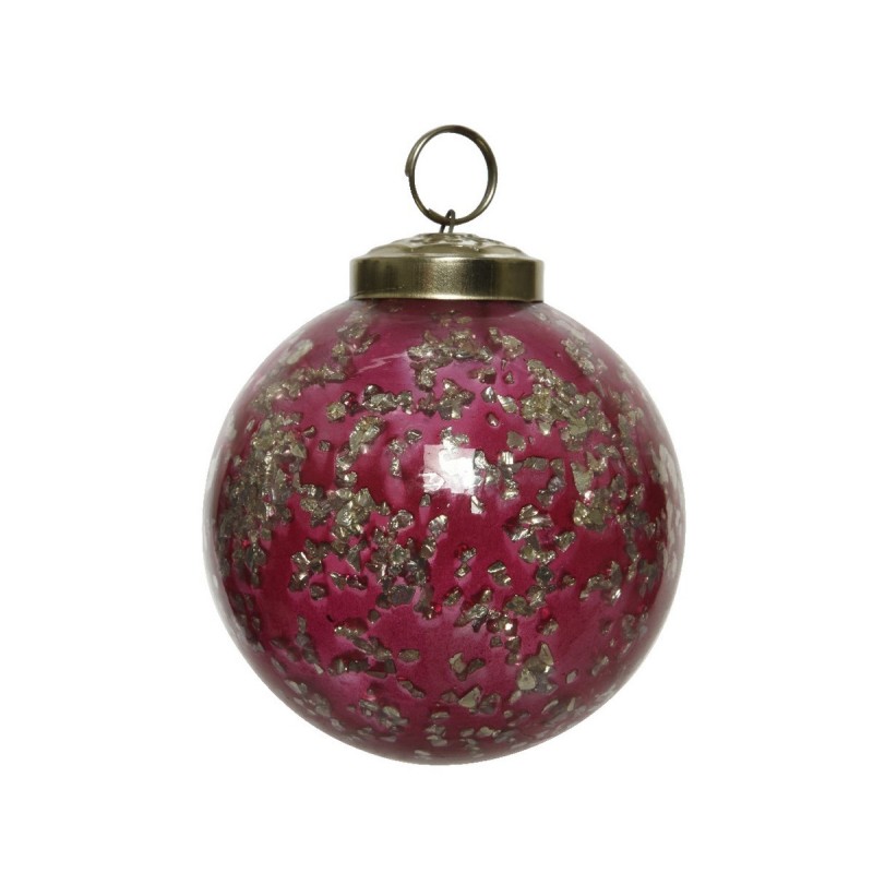 Glass bauble to hang 10 cm red. AmagicTree.com