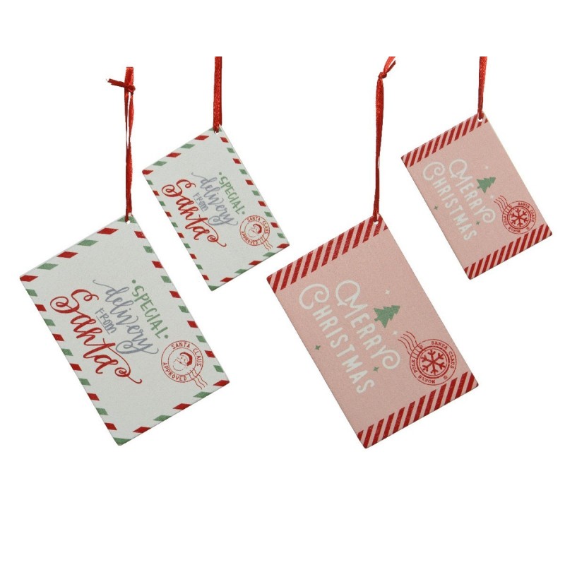 Set of 2 MDF letters to hang 10.9 cm white or red. AmagicTree.com