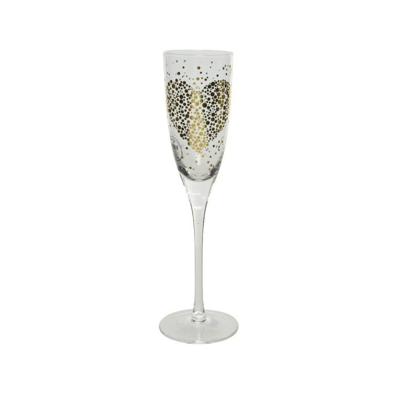 Glass chalice with heart print 25.5 cm AmagicTree.com