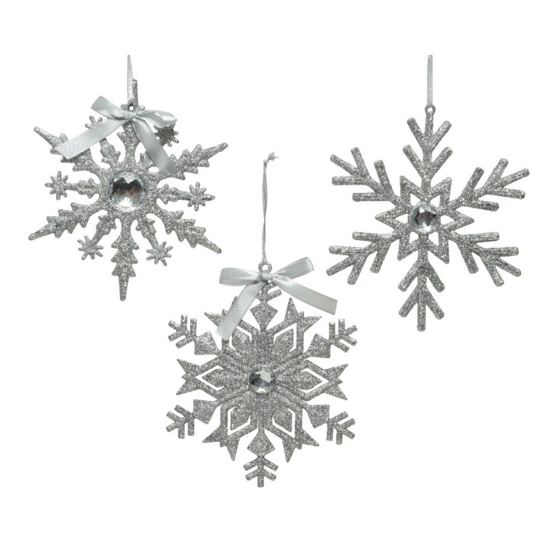 Silver snowflakes to hang. Single Piece AmagicTree.com