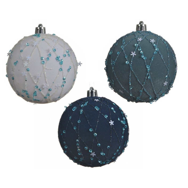 Velvet bauble with beads and sequins 8 cm. Single Piece AmagicTree.com