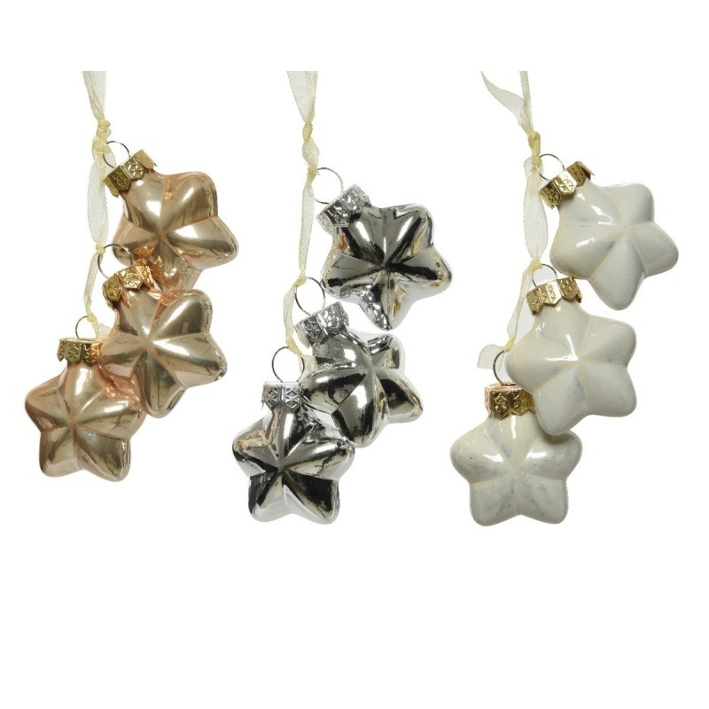 Glass star 4 cm. Set of 3. AmagicTree.com