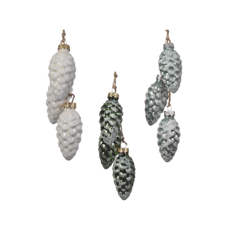 Glass pine cones to hang 6 cm. Single Piece AmagicTree.com