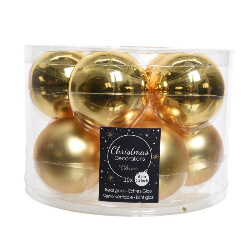 Glass Christmas baubles Diam 6 cm Set of 10 AmagicTree.com