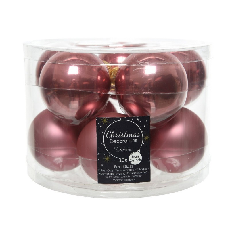 Glass Christmas Baubles to Hang 6 cm. Set of 10 AmagicTree.com