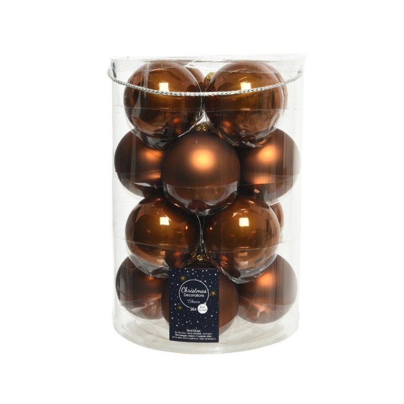 Glass Christmas baubles to hang 8 cm Cinnamon. Sep 16 AmagicTree.com