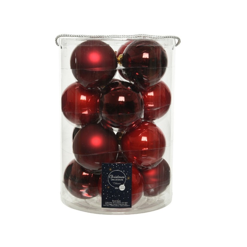Glass Christmas baubles to hang 8 cm Red. Sep 16 AmagicTree.com