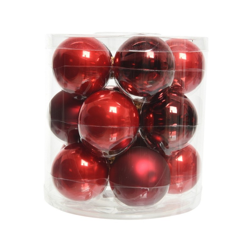 Glass Christmas baubles to hang 6 cm Red. Sep 15 AmagicTree.com