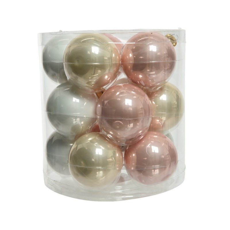 Glass Christmas baubles to hang 6 cm Pink, White and Pearl. Sep 15 AmagicTree.com
